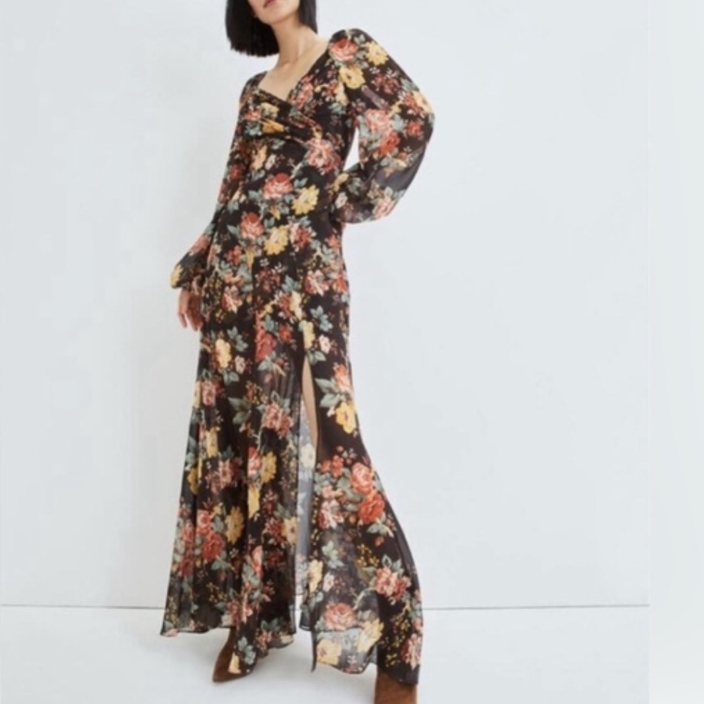 Veronica Beard Avani Floral Silk Dress - Picture 2 of 5